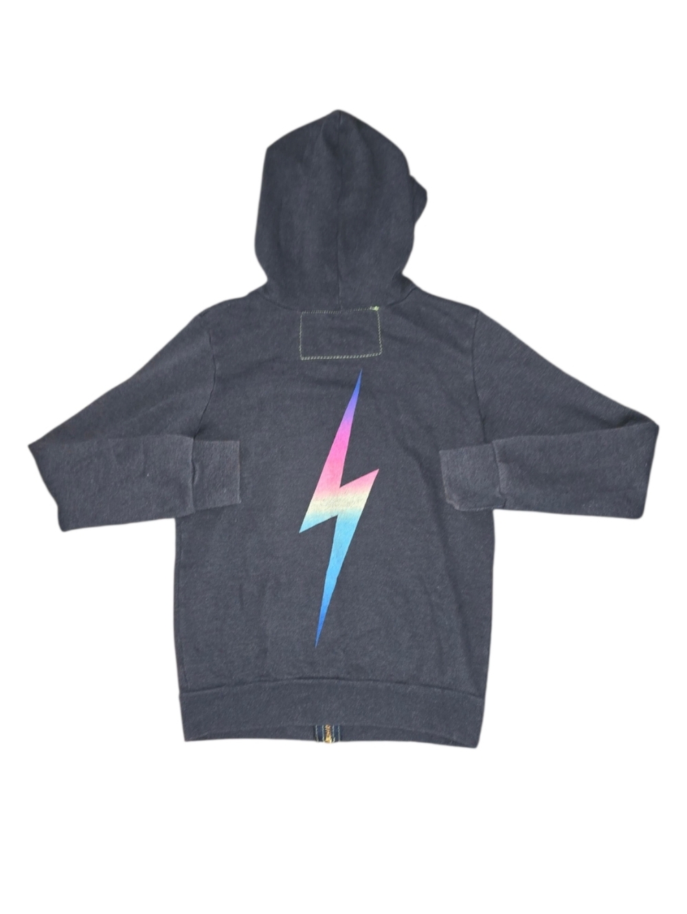 Aviator Nation Kids Full Zip Hoodie with Multicolor Bolt Size 10 - Picture 2 of 4